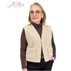 Enjoy Gilet teddy kort 521- Zand Enjoy Gilet teddy kort 521- Zand
